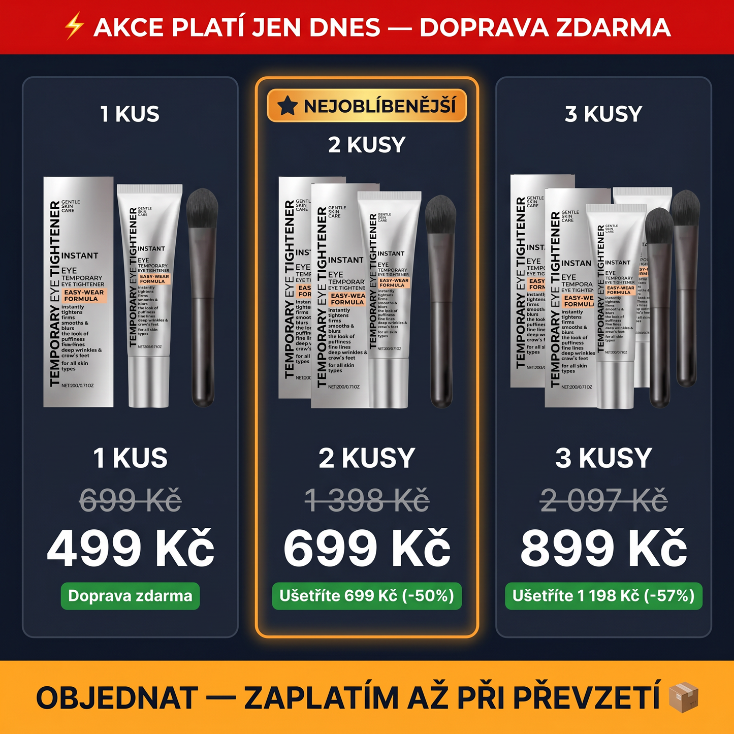 Váčky pryč za 60 sekund✅ Doprava zdarma. Zaplatíte až u dveří ⚡